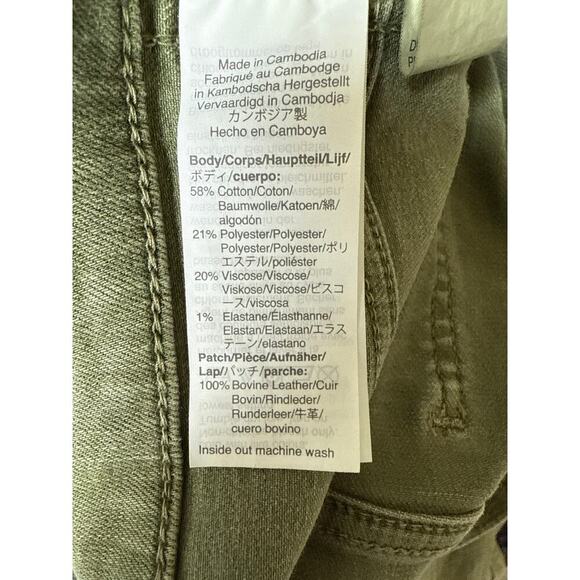 Madewell Jeans Womens 29 Green 10" High Rise Skinny Garment Dyed Tencel-Denim - Picture 7 of 8